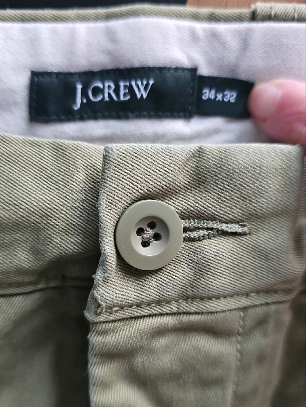 J. Crew Men's Olive-Green Chinos. 34x30